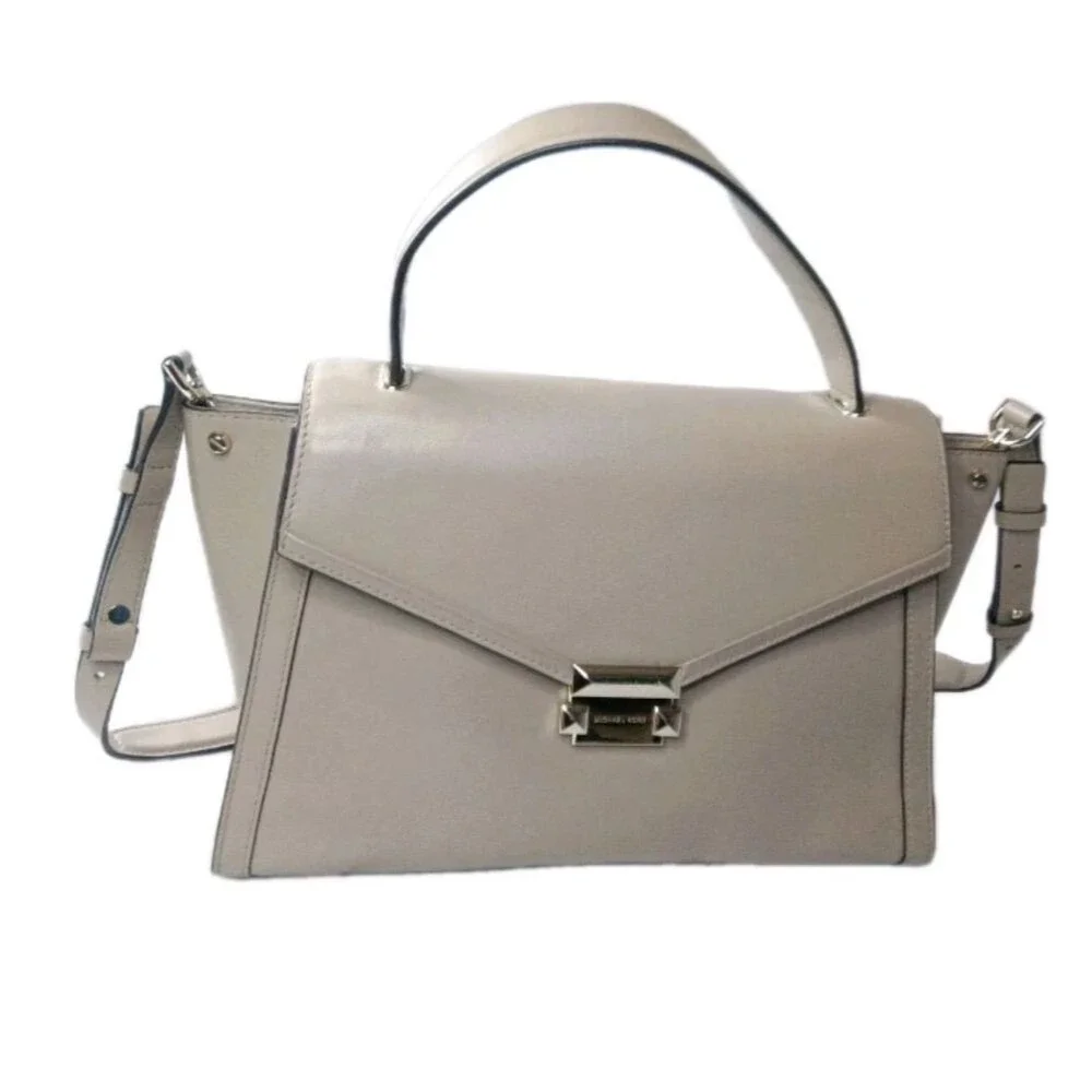 Michael kors Whitney Large Satchel Top Handle Leather Handbag Retail $348